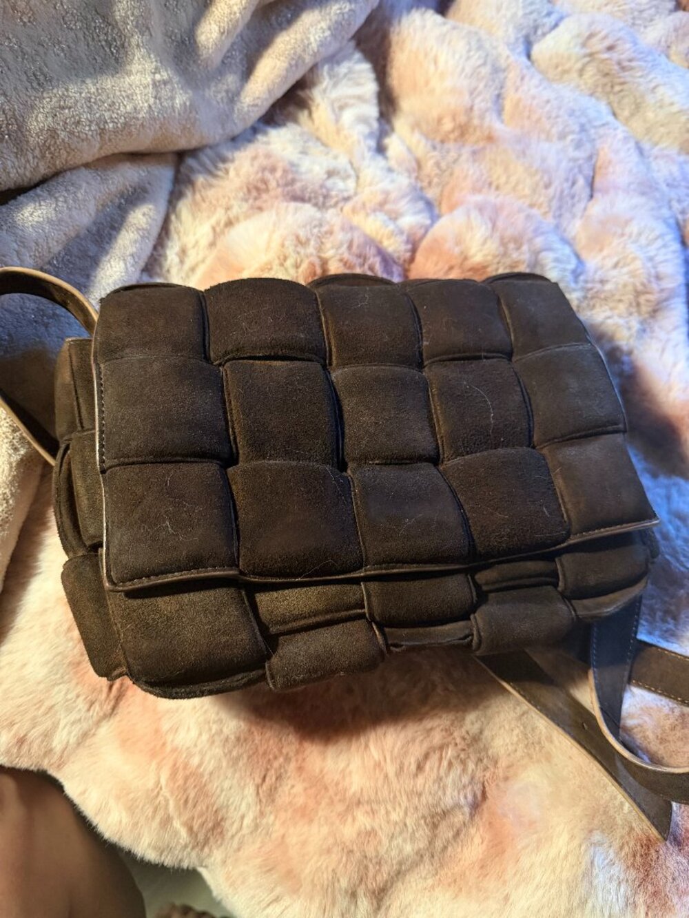 BOTTEGA VENETA SUEDE CASSETTE BAG ***AS IS